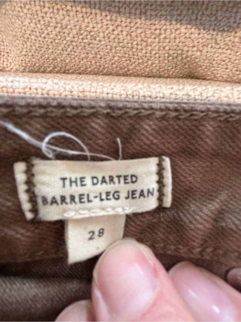 Madewell Darted Barrel Pants in Brown - Picture 5 of 6